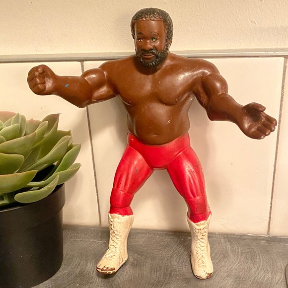 Wwf Other - Vintage 1984 LJN WWF Wrestler Junkyard Dog Rubber Figure Toy